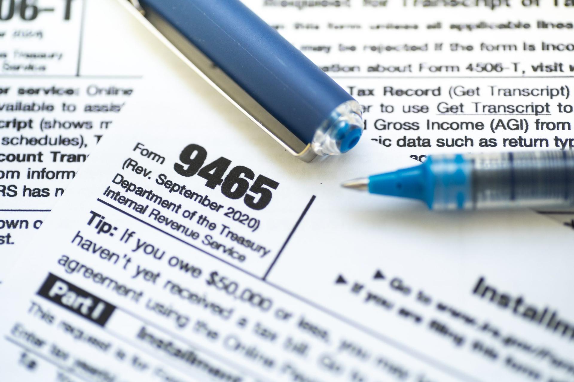 How to Set Up an IRS Payment Plan: Installment Agreement Form 9465 Instructions